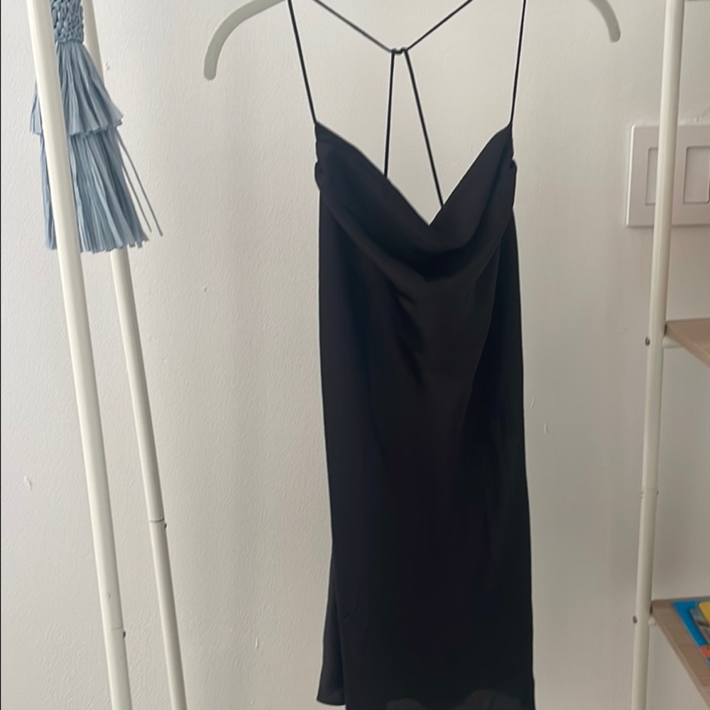 Wilfred Aritzia Elegant Black Slip Dress